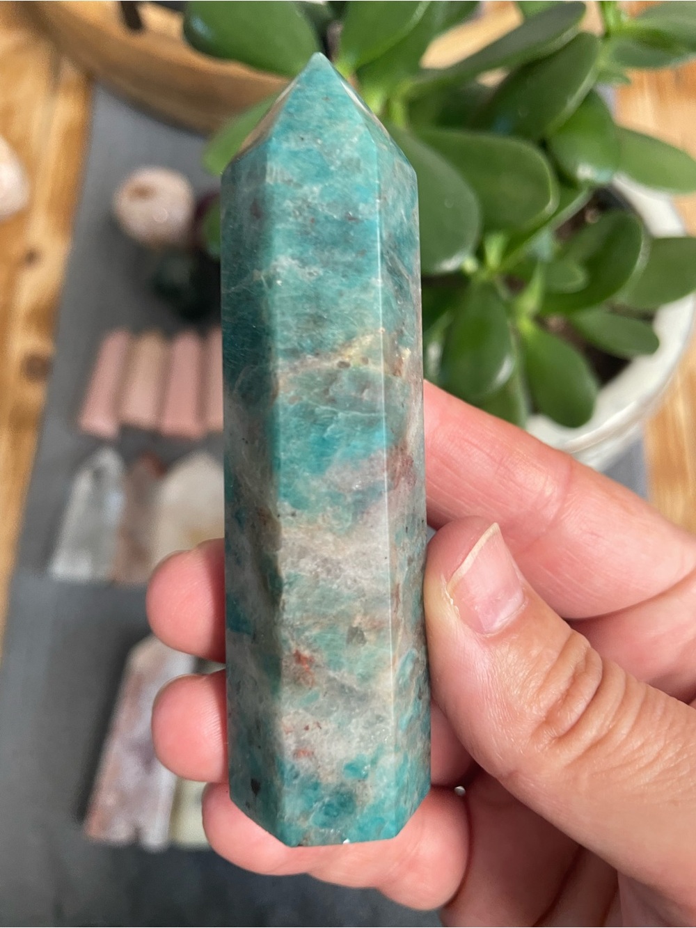Amazonite Crystal Point Tower – Turquoise Green